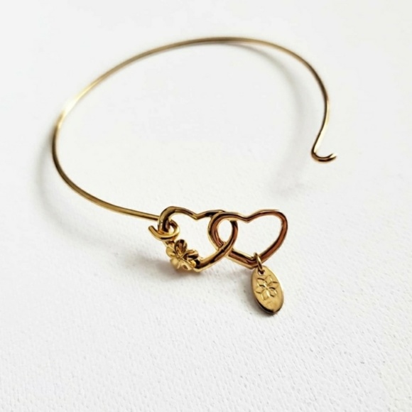 Stainless Steel Heart Cuff Bracelet - Picture 6 of 6